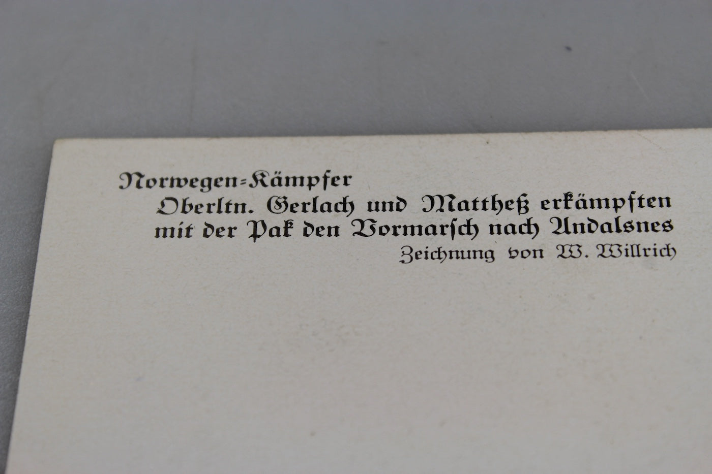 Cartolina postale Willrich -“Norvegen Kampfer”