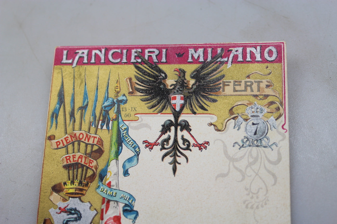 Cartolina postale 7° Lancieri "Milano"