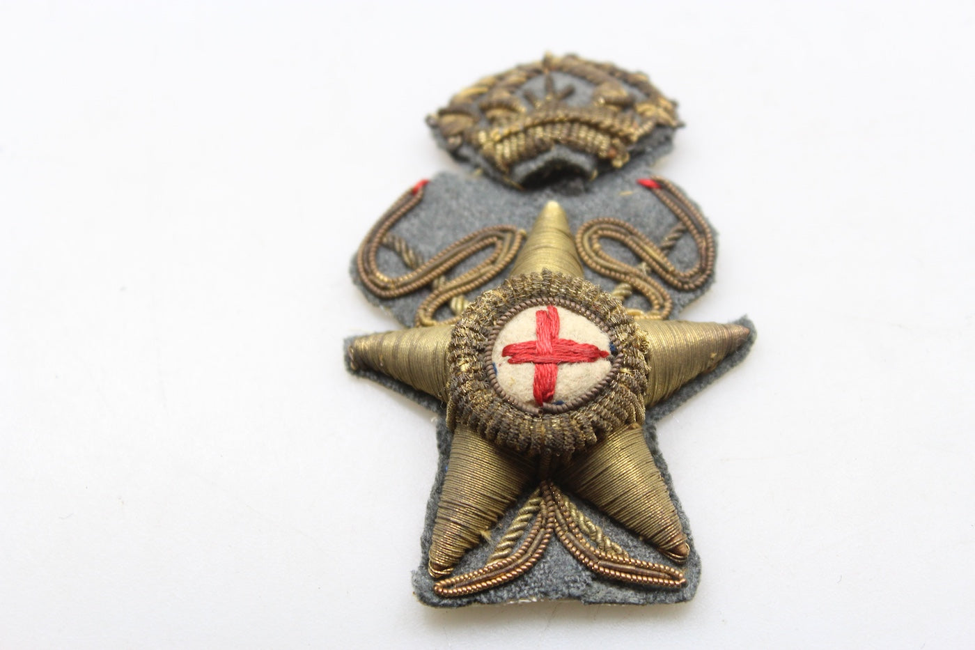 Fregio per berretto 34 Ufficiale  Sanità REI WW 2