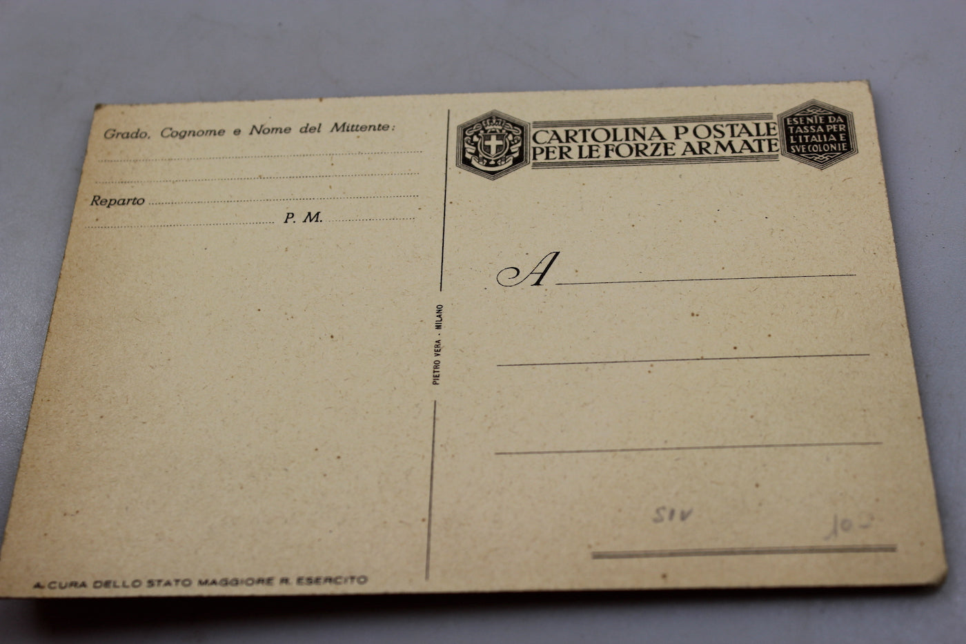 Cartolina postale FFAA