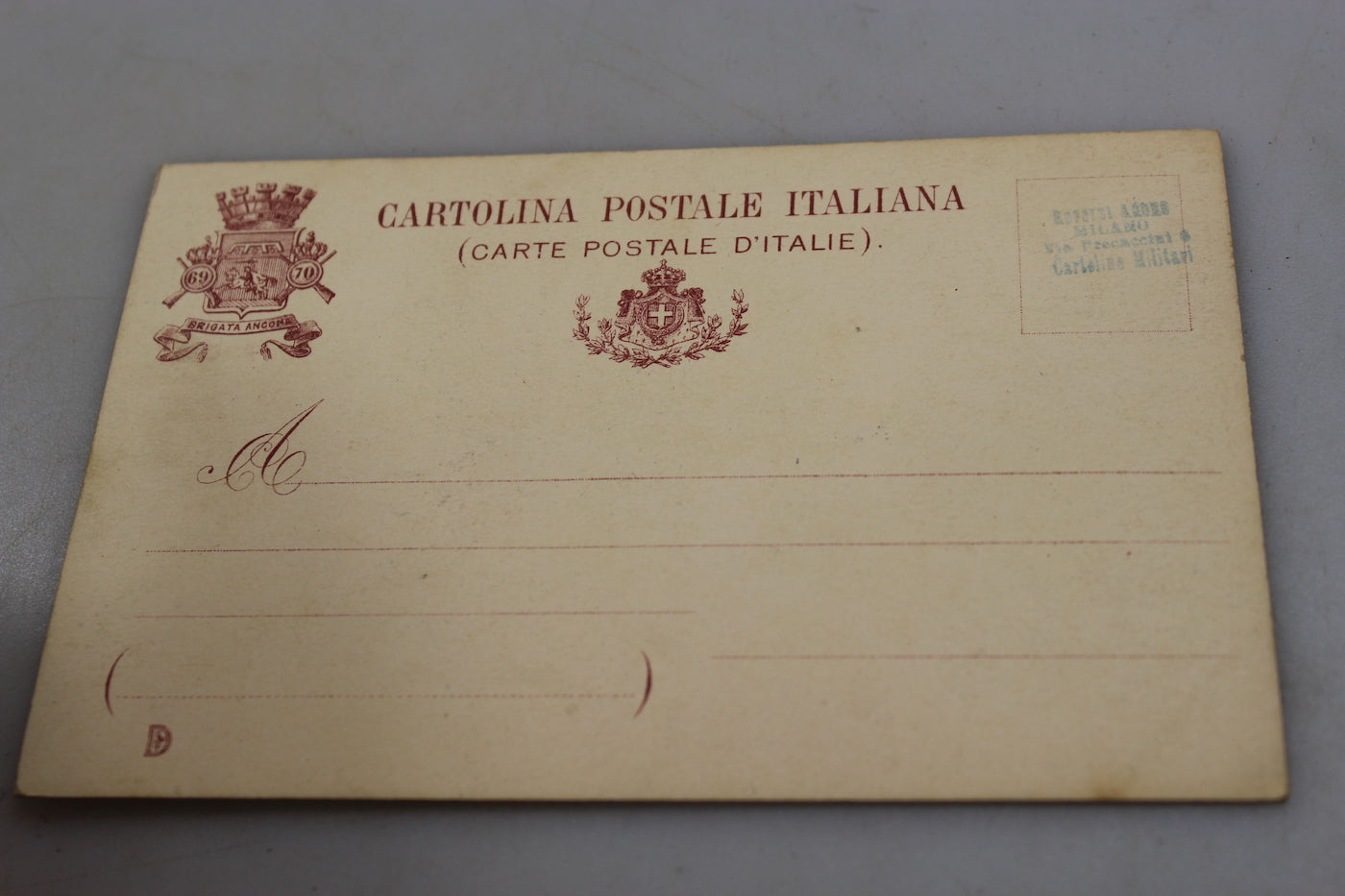 Cartolina postale "Reggimento Ancona"