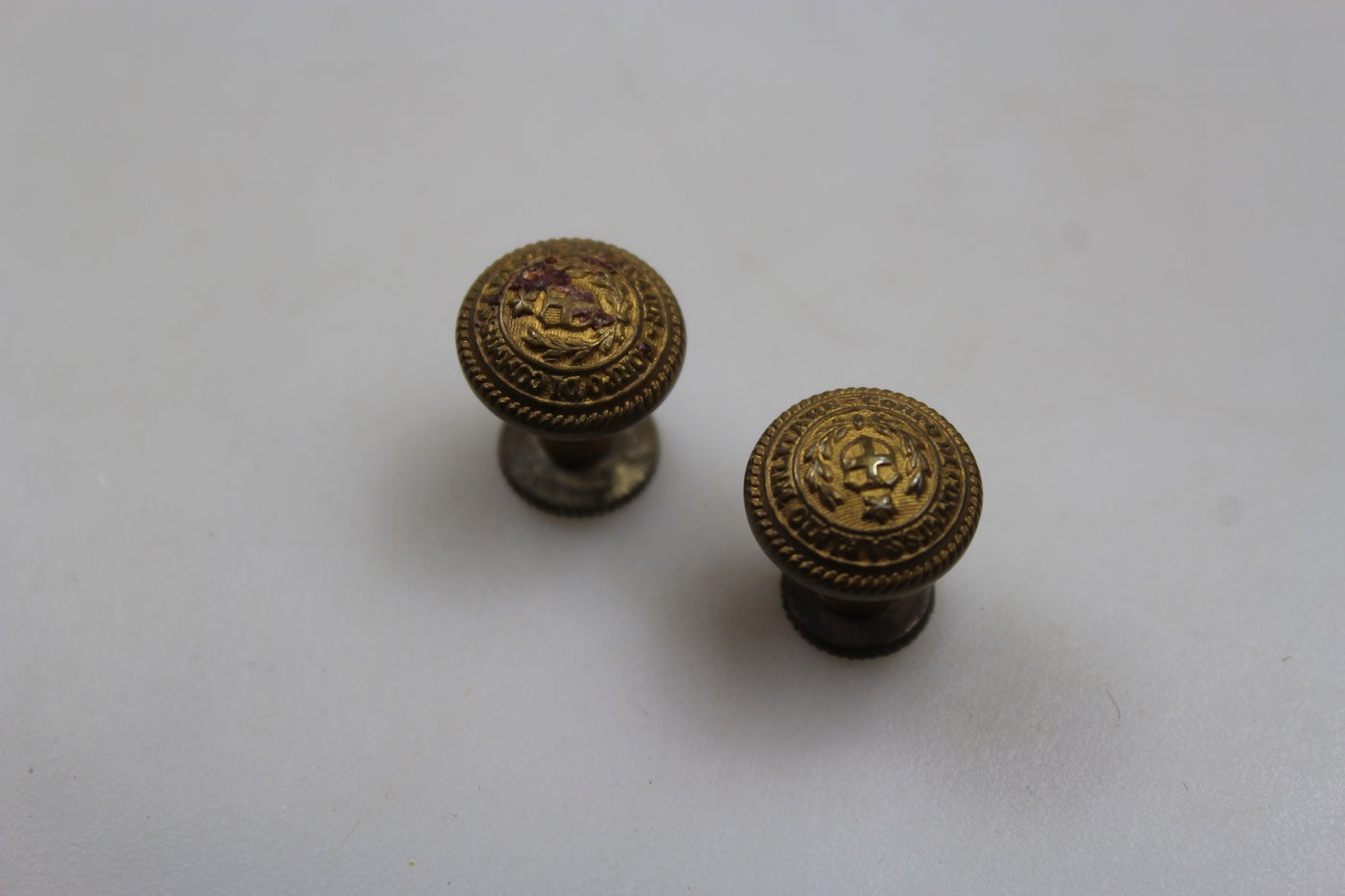 Coppia bottoni spalline Ufficiale Commissariato Militare REI WW2