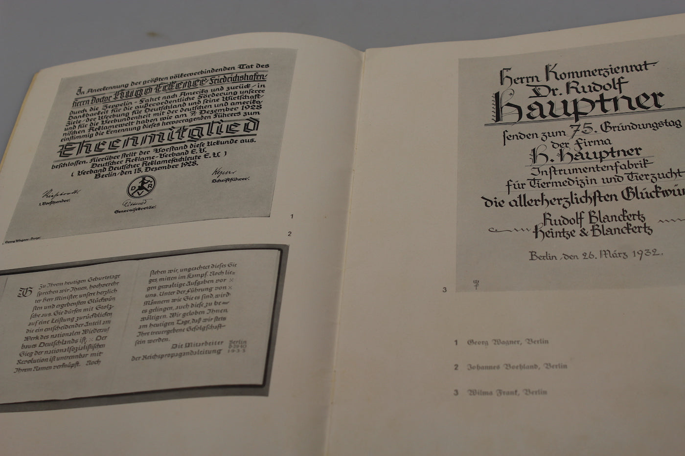"Die Urkunde" catalogo anni 30'