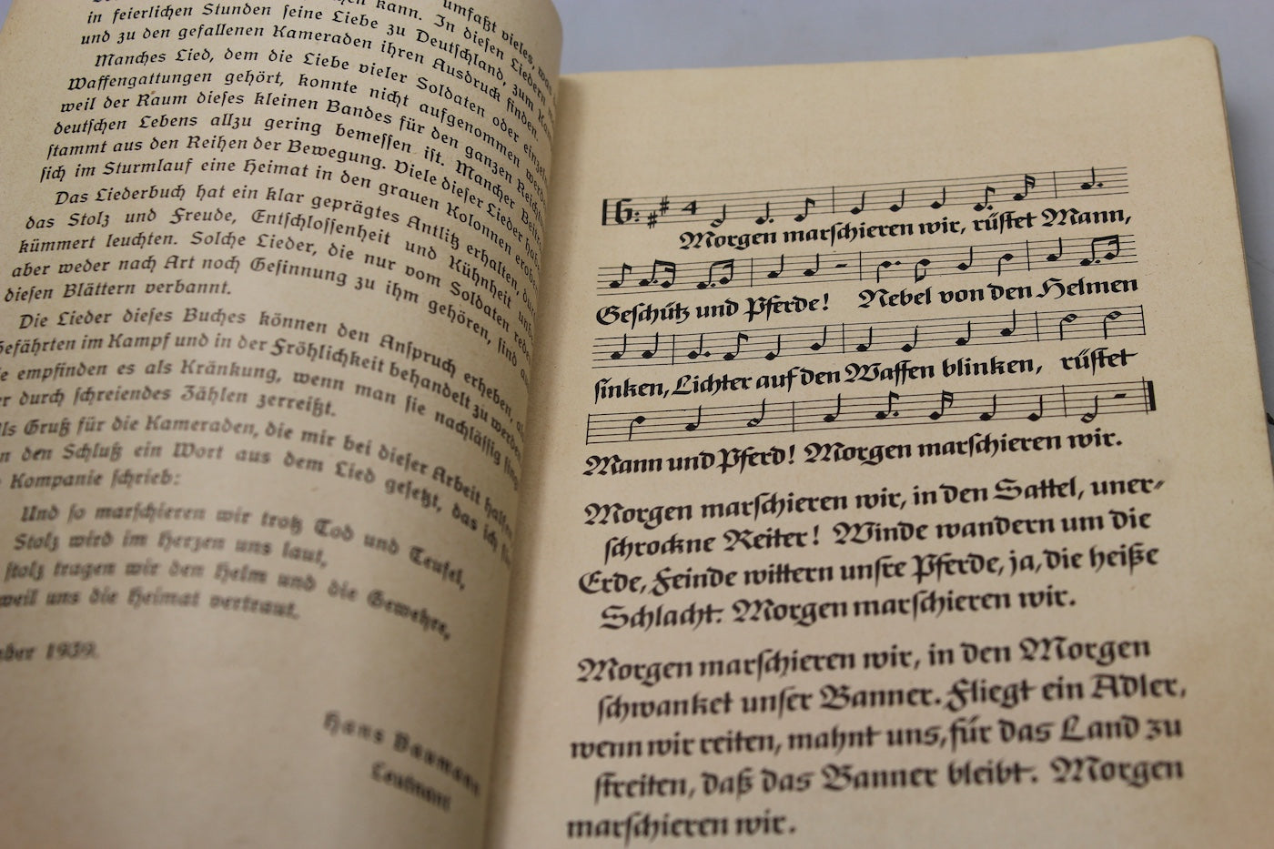 "Morgen marschieren Wir" - Liederbuch der deutschen Soldaten