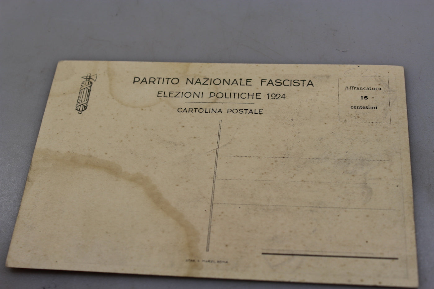 Cartolina postale PNF Giovanni Berta