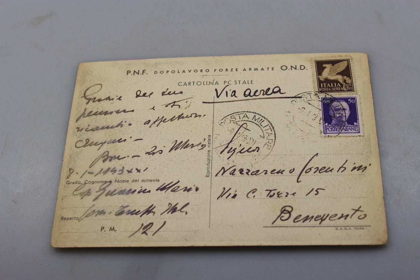 Cartolina postale " La Disperata"