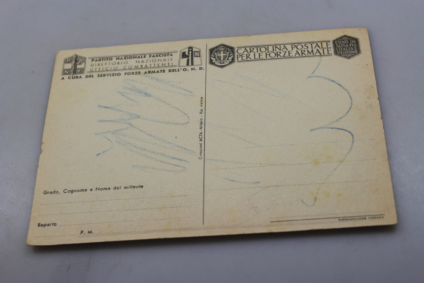 Cartolina postale PNF anti-bolscevica