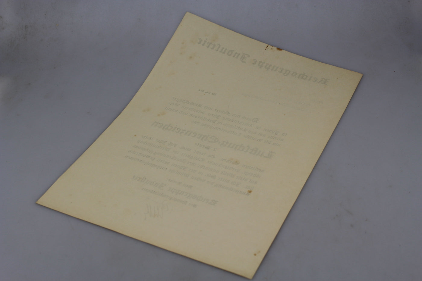 Attestato Luftschutz Ehrenzeichen 1938