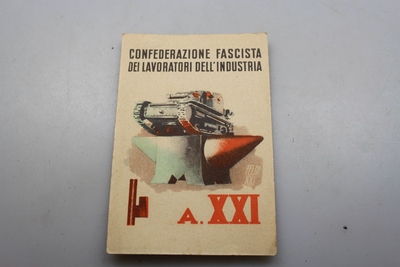 Tessera Confederazione Fascista Lavoratori Industria XXI°