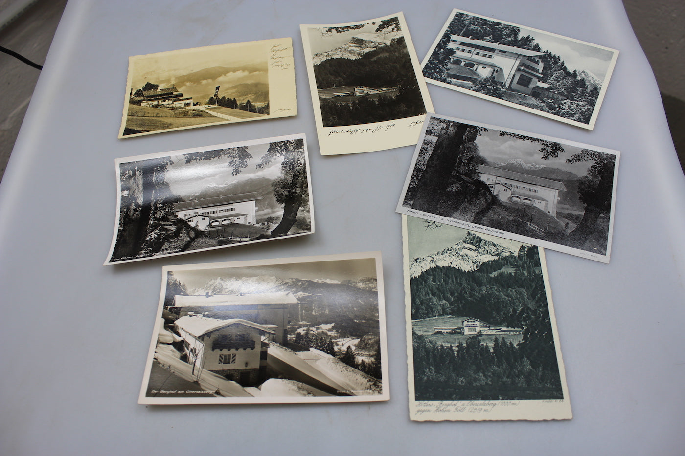 # 7 cartoline postali raffiguranti differenti scorci del Berghof