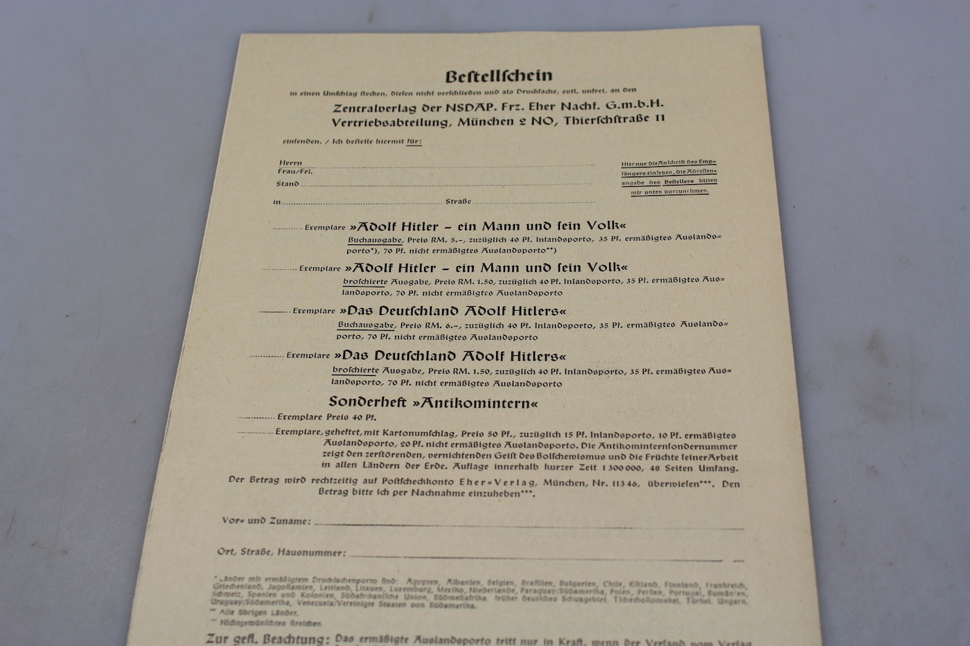 Brochure "Illustrierten Beobachter"