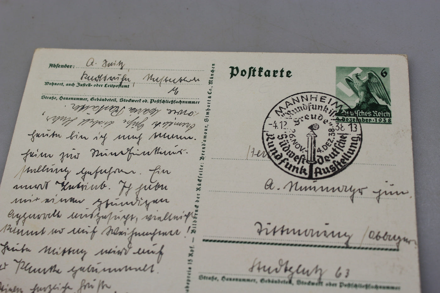 Cartolina "1 Ottobre 1938"
