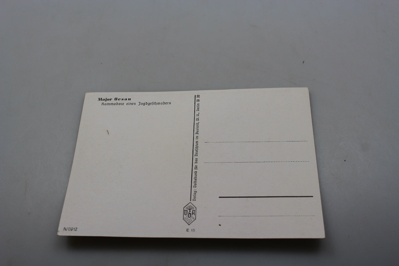 Cartolina postale Willrich -“Major Useau”