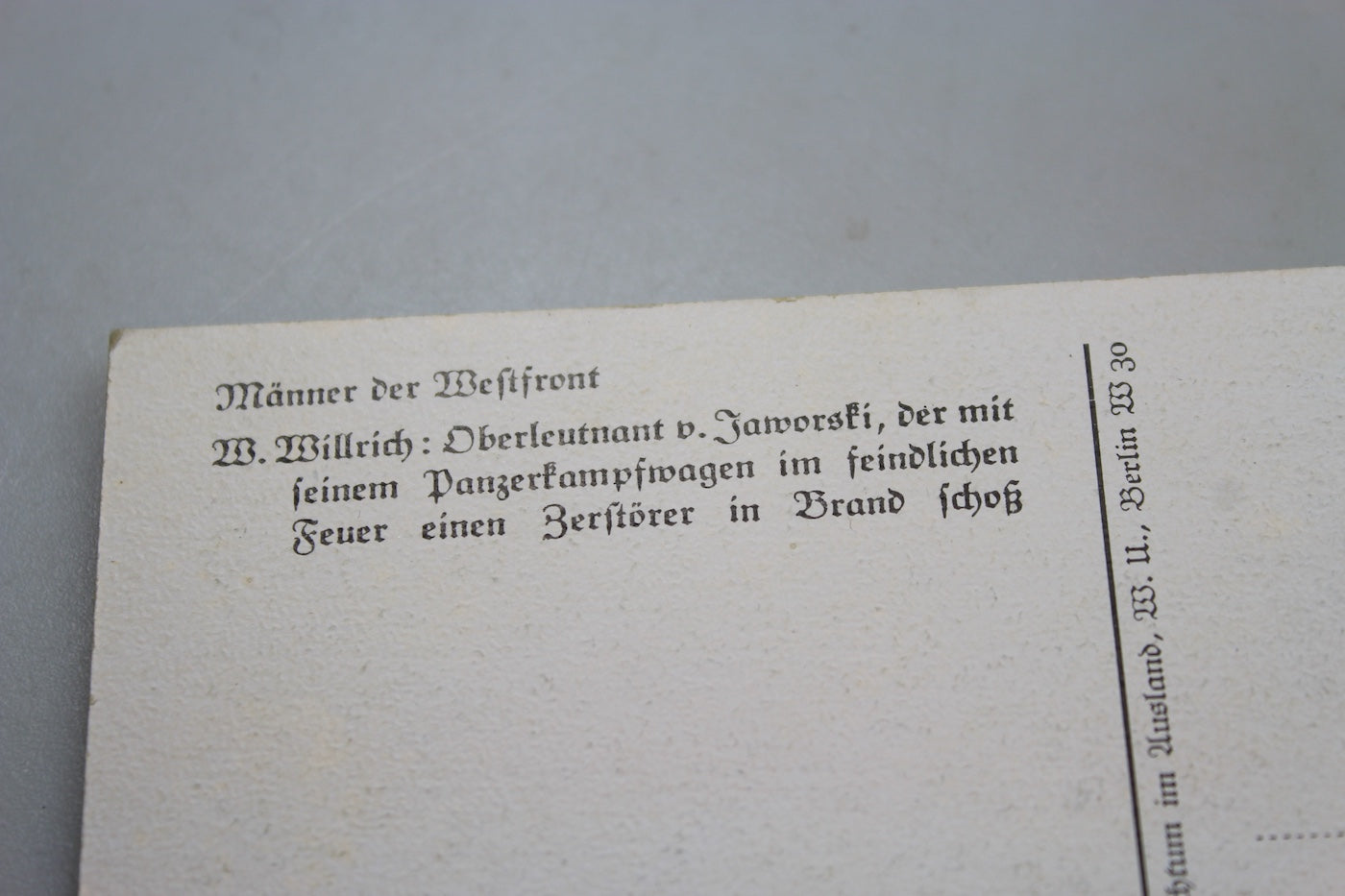 Cartolina postale Willrich - Serie “Manner der Westfront”, foto 3