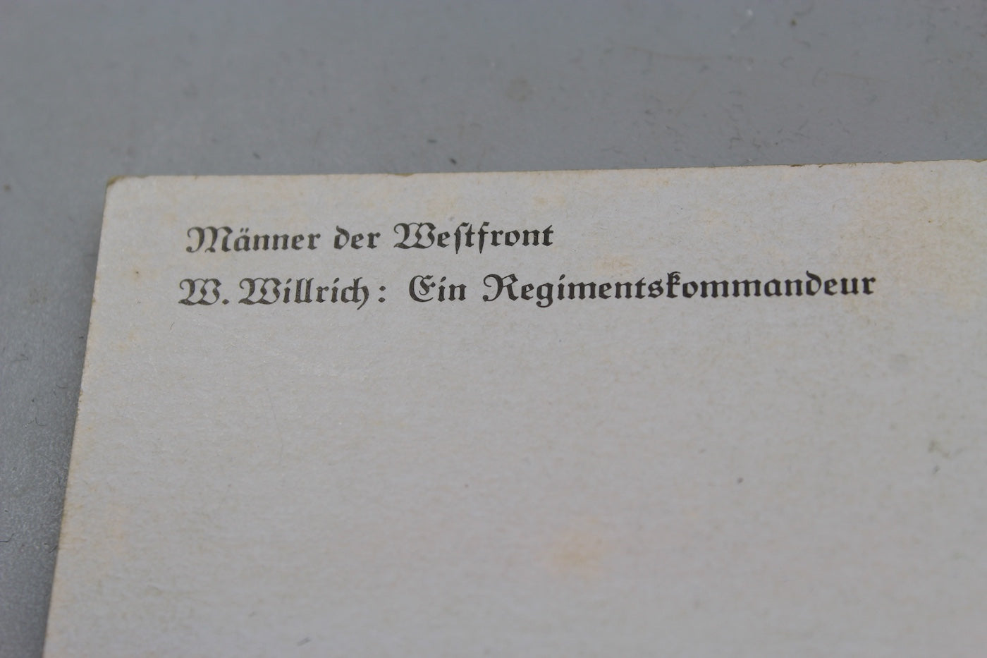 Cartolina postale Willrich -“Manner der Westfront”