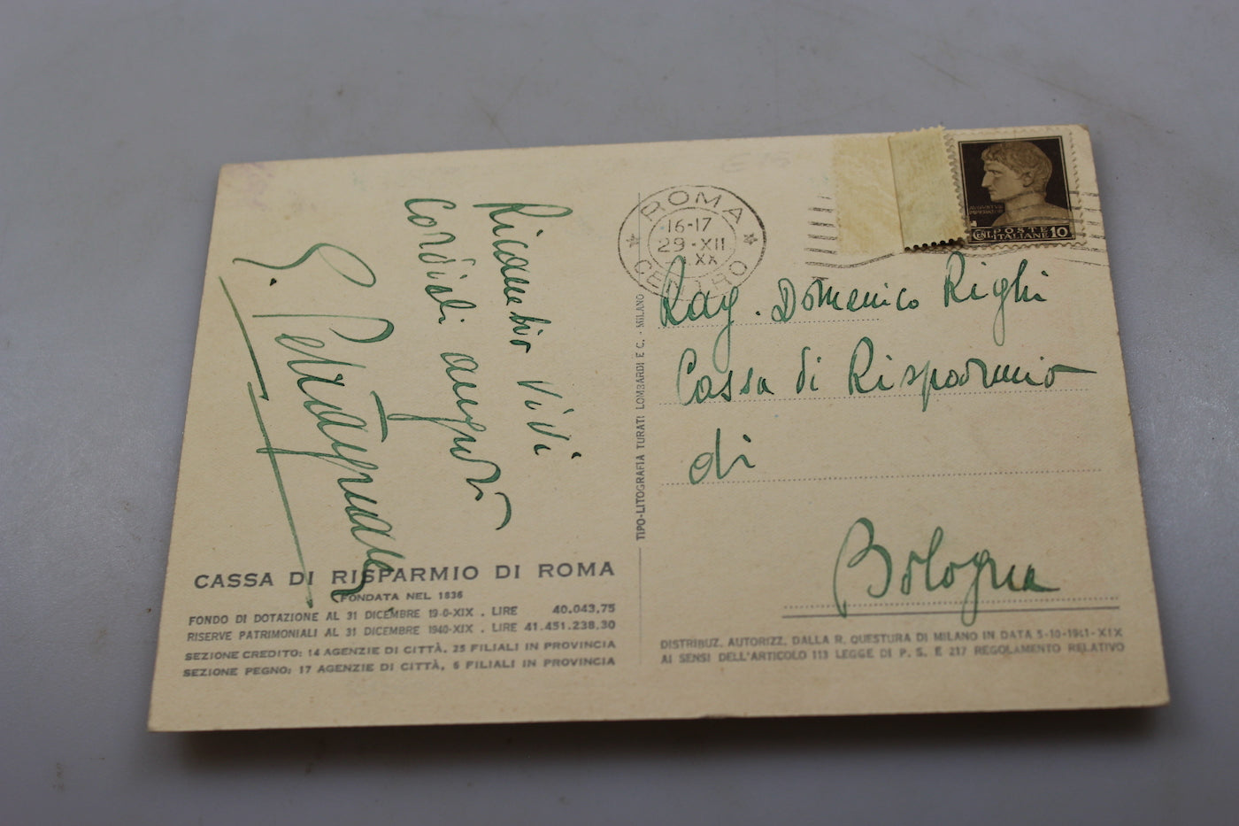 Cartolina postale "Giornata del Risparmio"