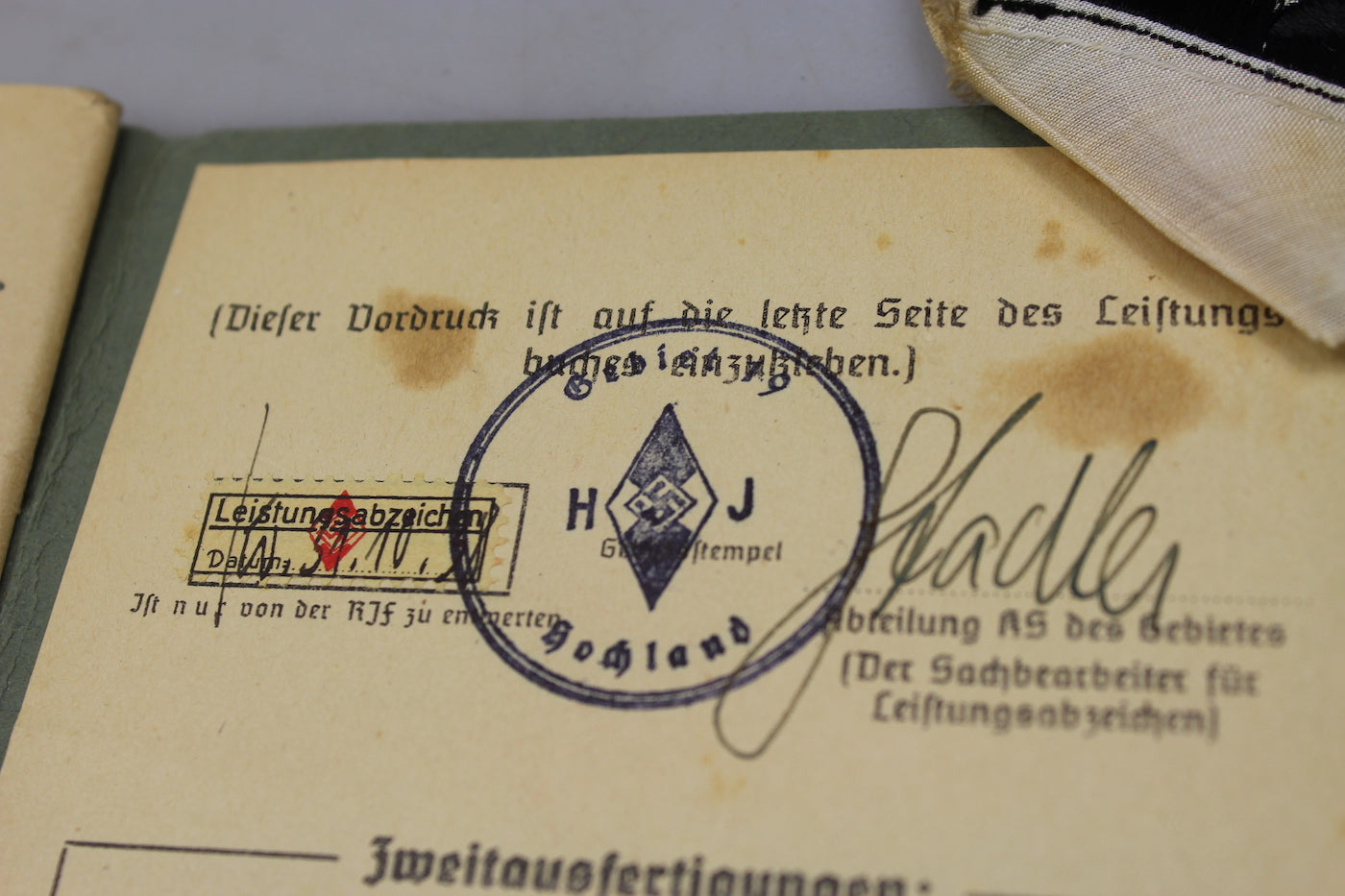 "Fur Leistungen im Deutsche Jungvolk" Be-Vo