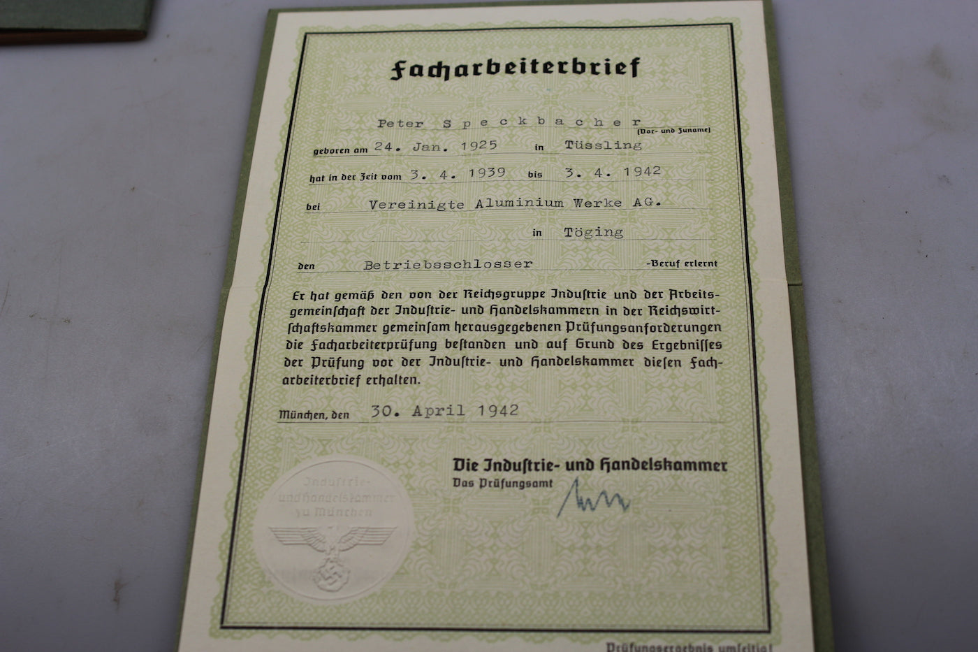 "Fur Leistungen im Deutsche Jungvolk" Be-Vo