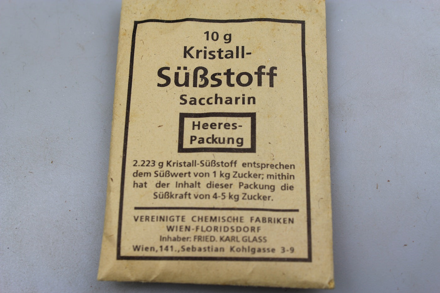 Saccarina Heeres Packung