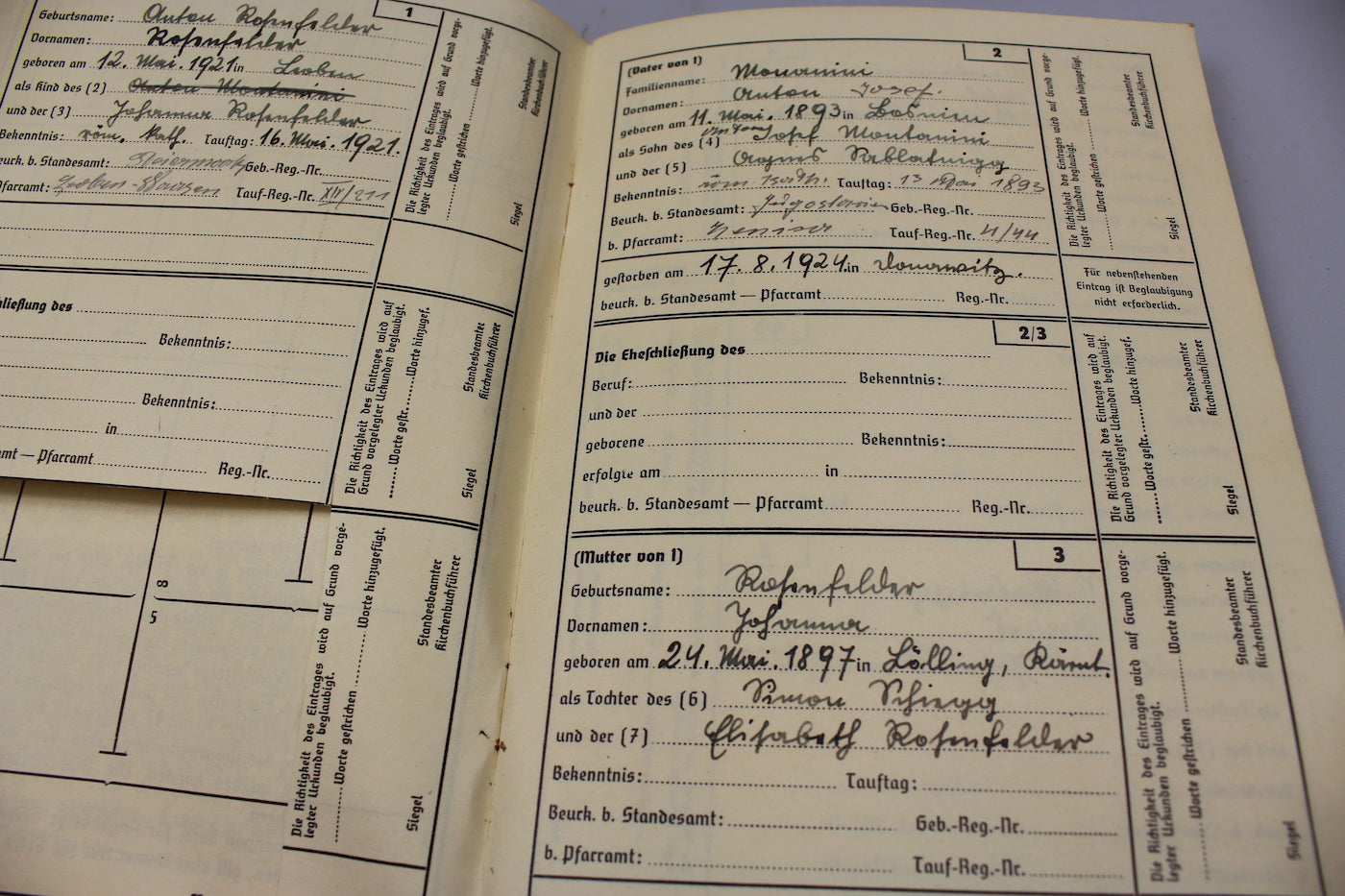 Ahnenpass, libretto personale delle origini - III° Reich