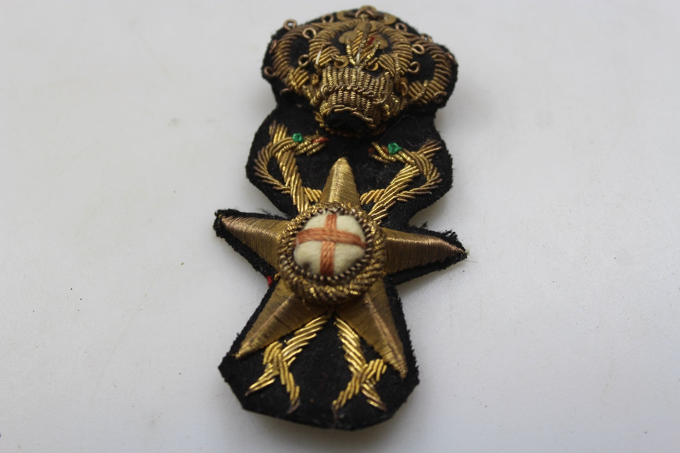 Fregio berretto M.34 nero Ufficiale Medico REI anni 30/40'