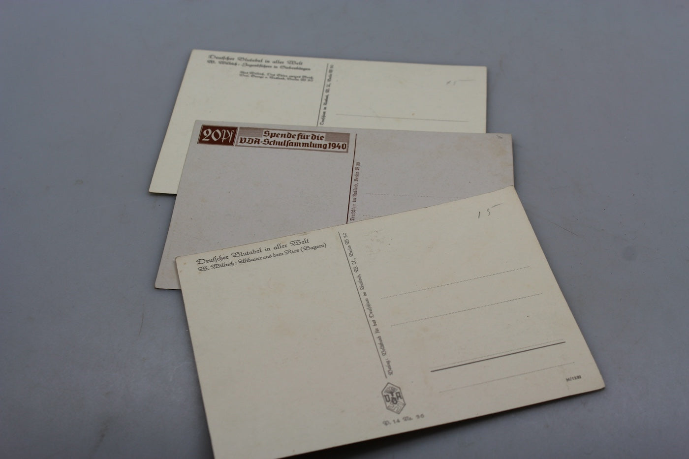 #3 cartoline W.Willrich Serie "Blutabel in der Welt"