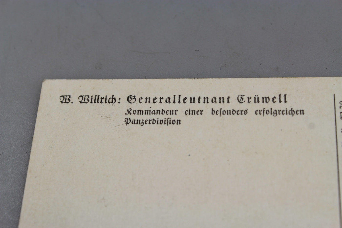 Cartolina postale Willrich – "Generalleutnant "Gruwell”