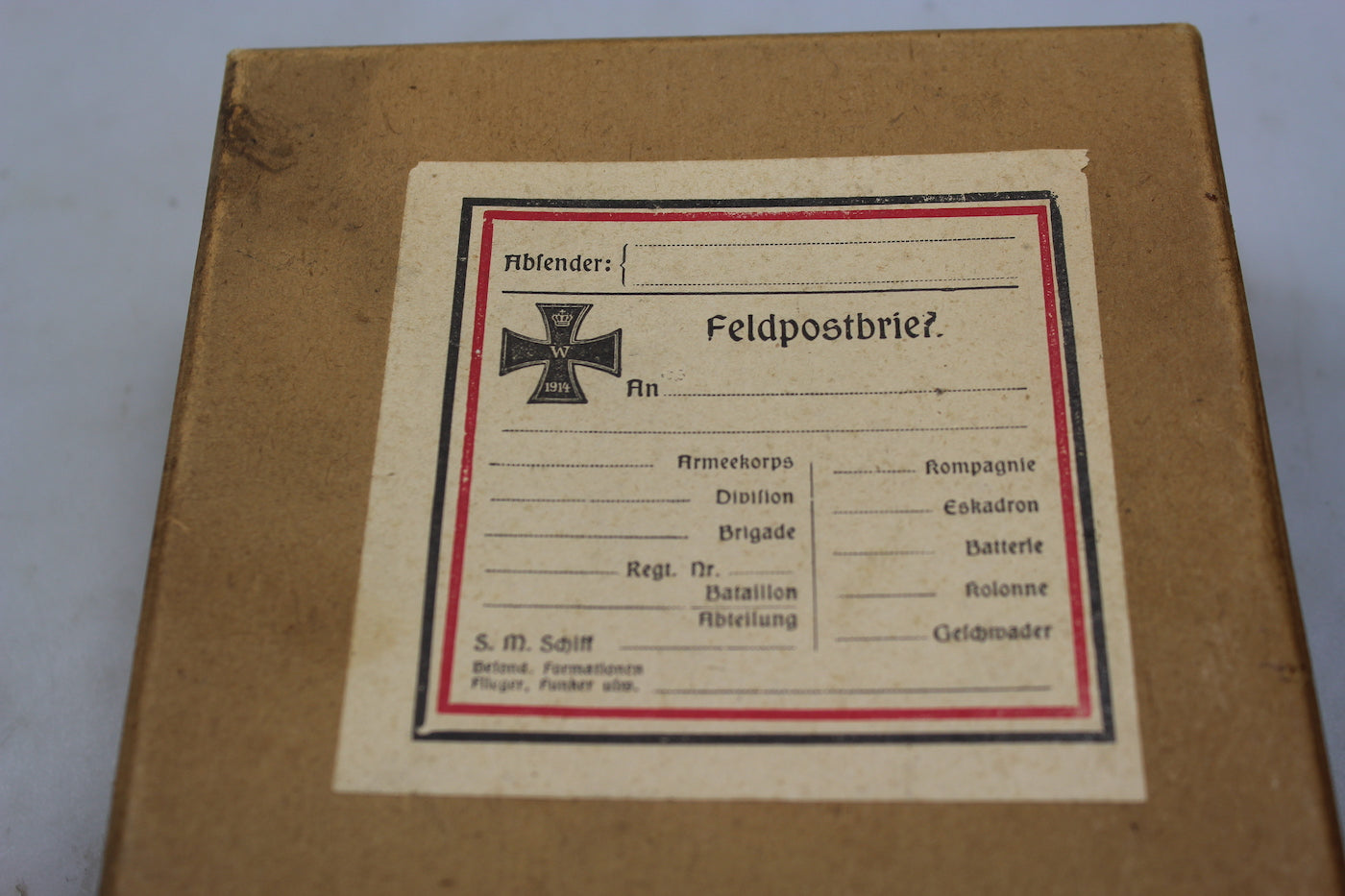 Pacchetto Feldpost WW1