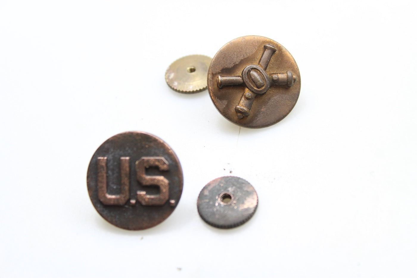 Coppia collar disk Artiglieria Costiera US Army WW2
