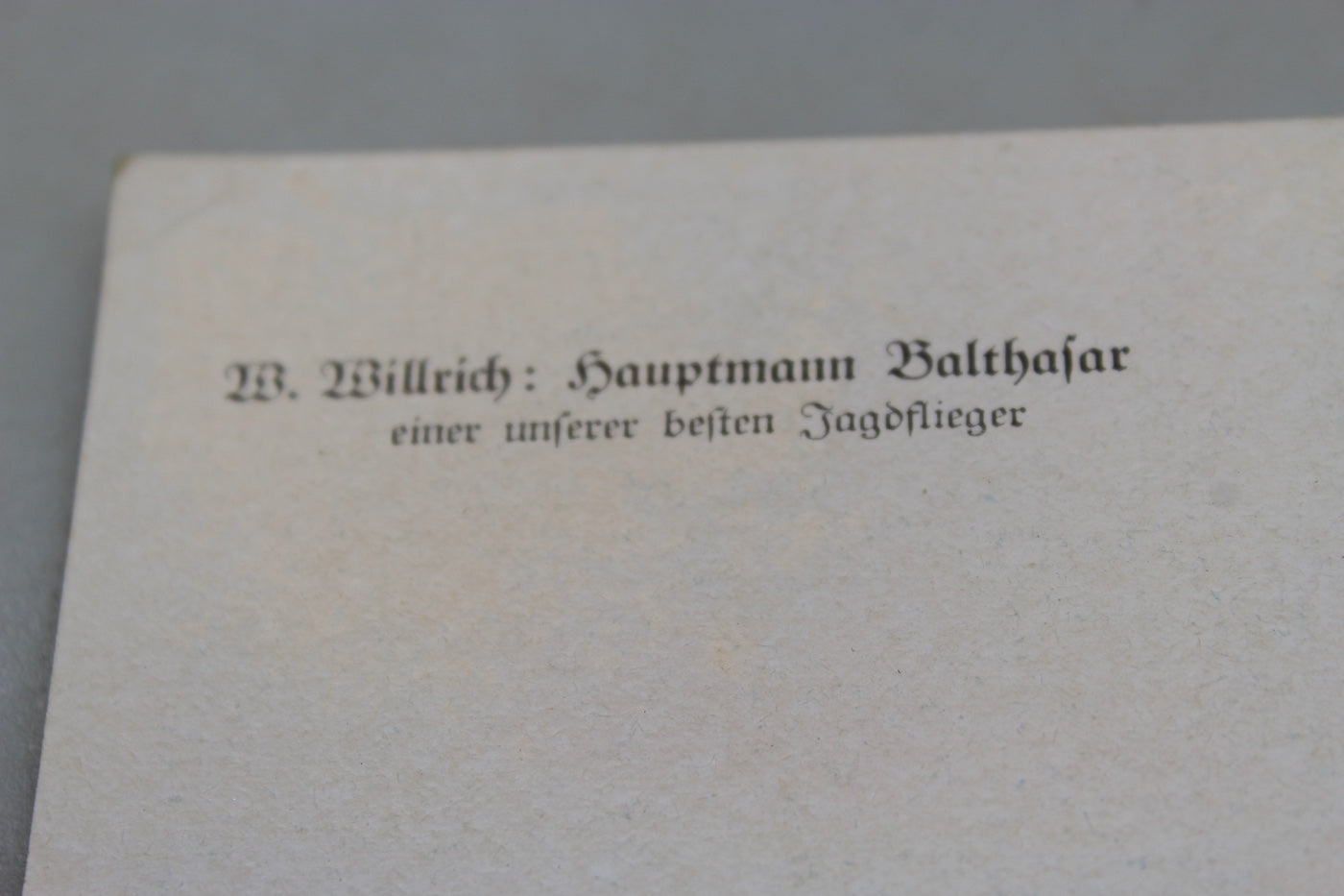 Cartolina postale Willrich - "Hauptmann Balthasar" WW2