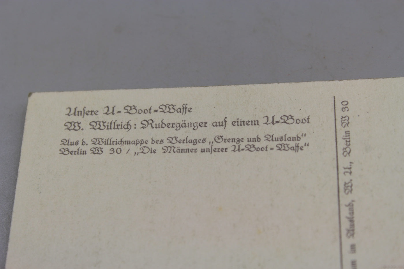 Cartolina postale Willrich -“Unsere U-Boot=Waffe” WW2
