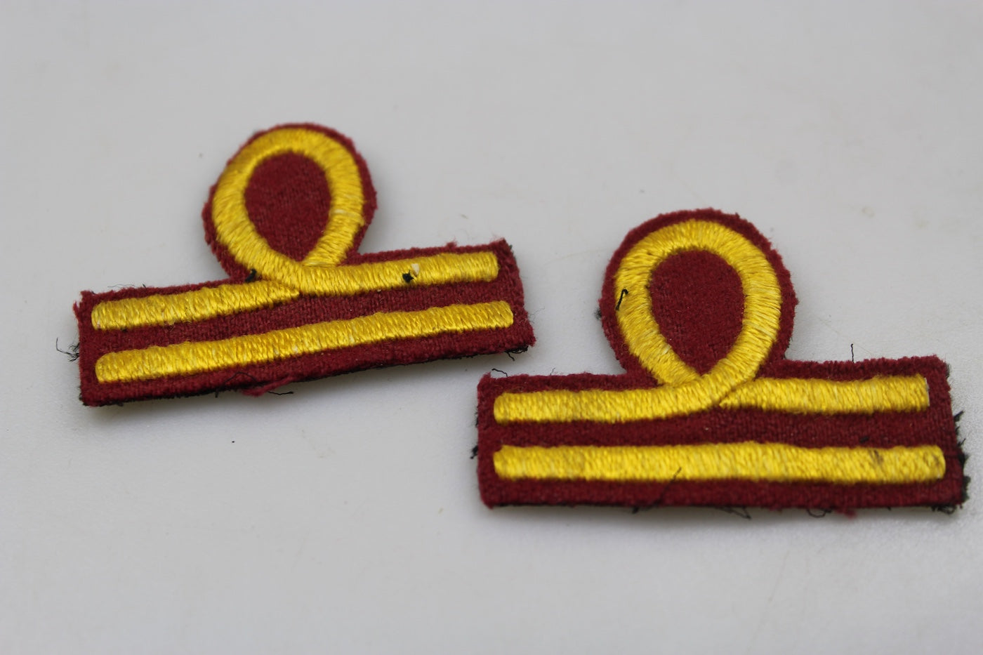 Coppia gradi "ridotti" Tenente Sanità REI WW2