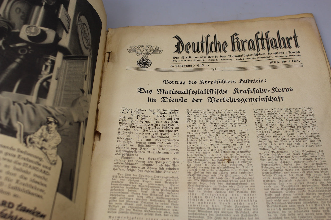 "Deutsche Kraftfahr N.S.K.K." Rivista Ufficiale
