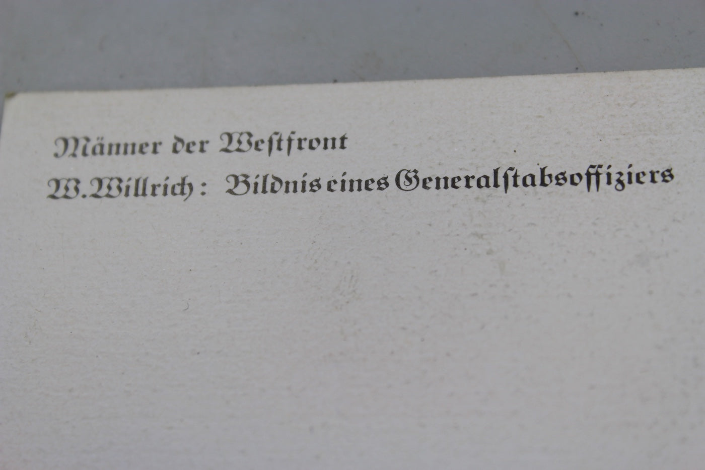 Cartolina postale Willrich – “Manners der Westfront”