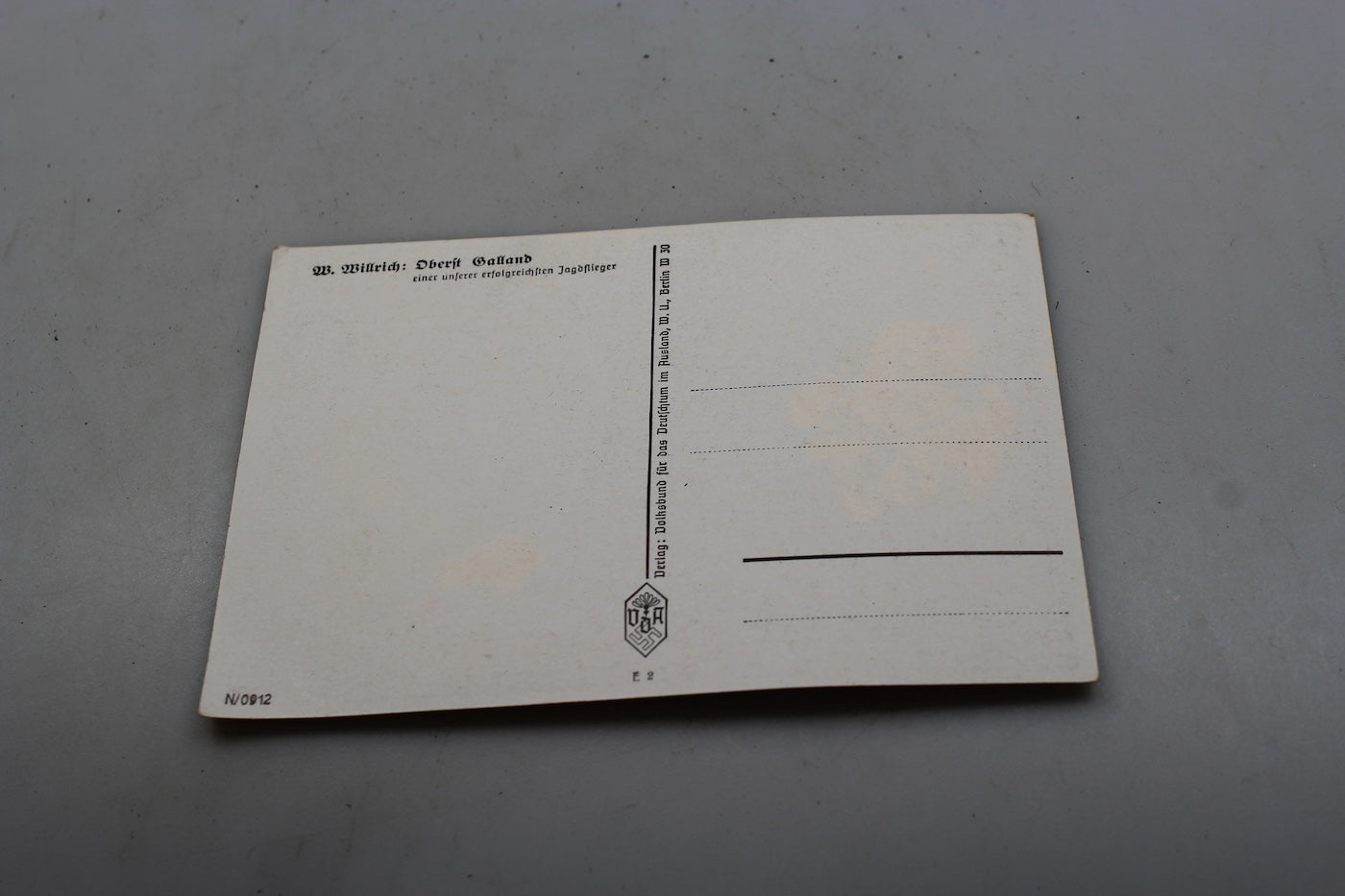 Cartolina postale Willrich -“Oberst Galland” WW2