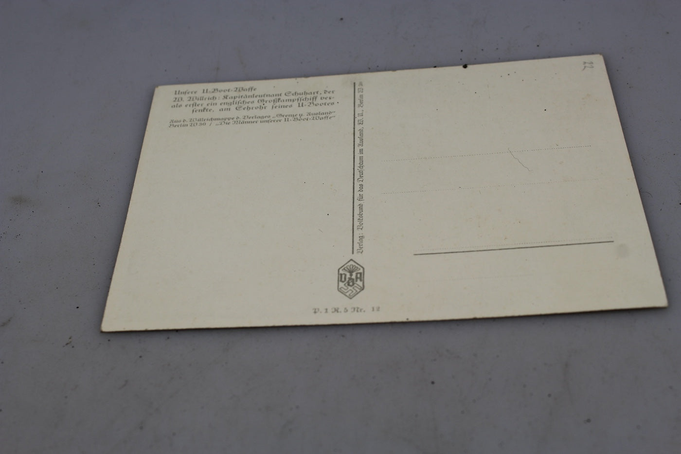 Cartolina postale Willrich -“Unsere U-Boot=Waffe” WW2