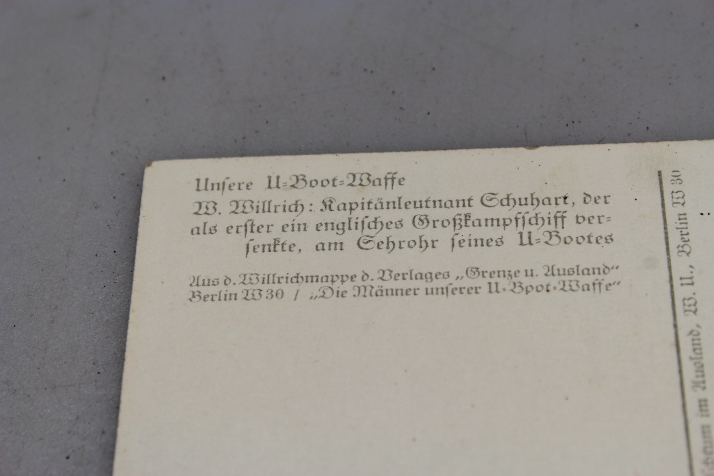 Cartolina postale Willrich -“Unsere U-Boot=Waffe” WW2