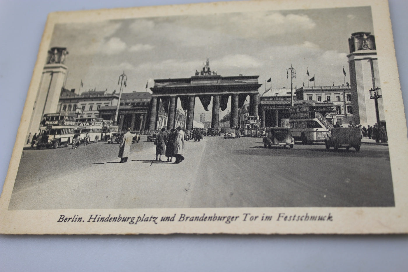 Coppia cartoline Berlino anni 30' Porta Brandeburgo / Reichskanzlei, foto 4