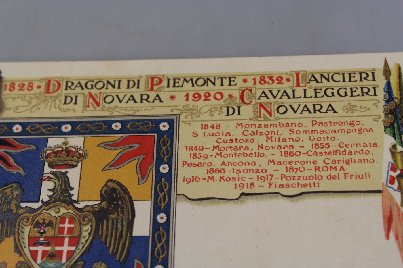 Cartolina postale Dragoni di Piemonte