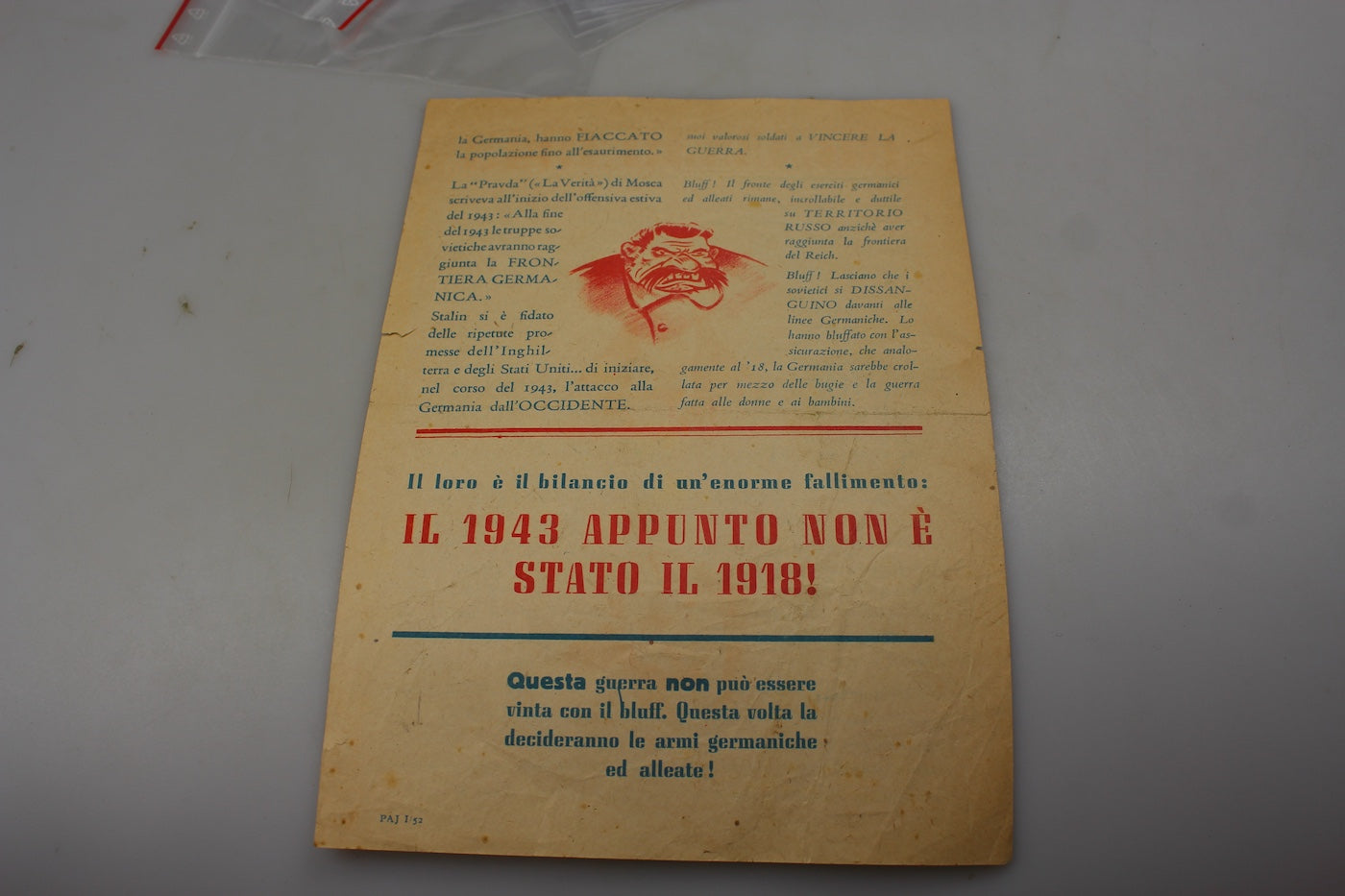Volantino propaganda RSI