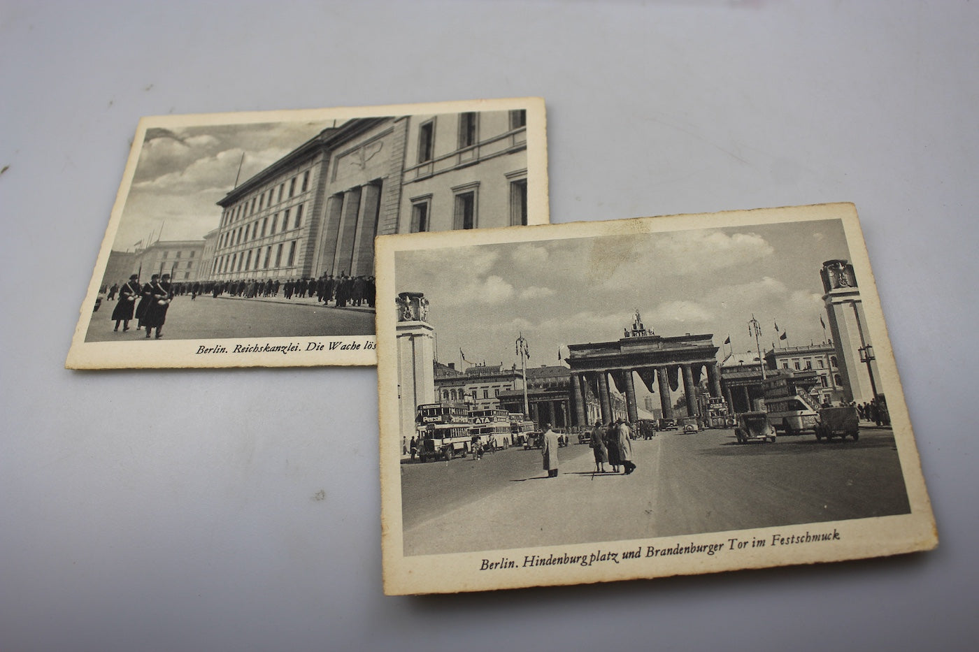 # 2 cartoline - Reichskanzlei e Porta di Brandenburgo