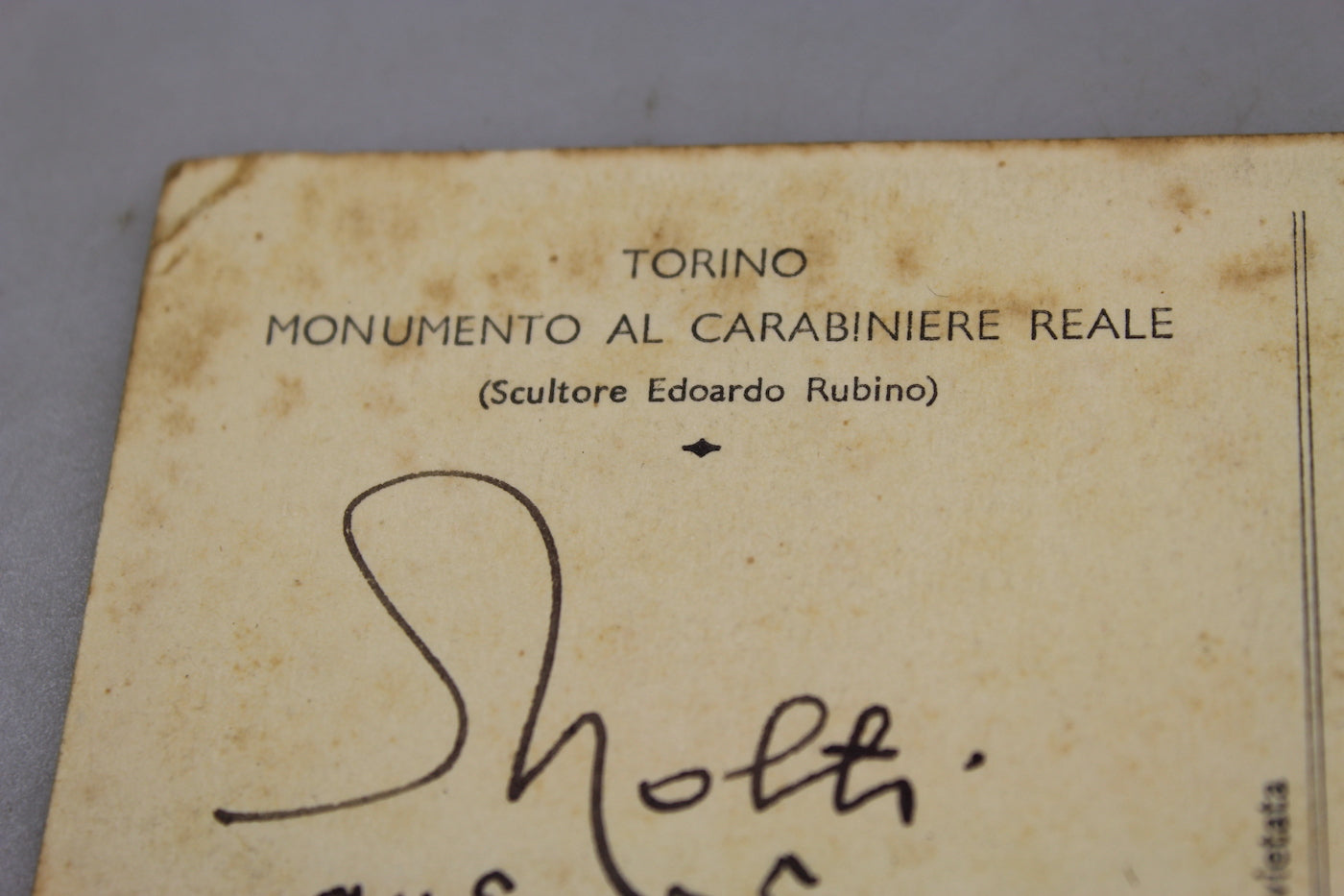 Cartolina postale "Monumento al Carabiniere Reale" Torino