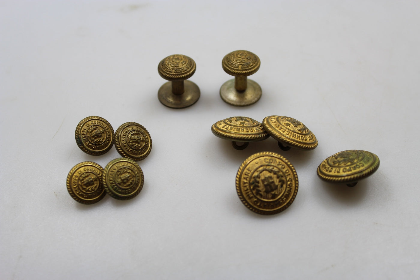 Set bottoni giubba 34 Ufficiale Commissariato Militare REI WW 2
