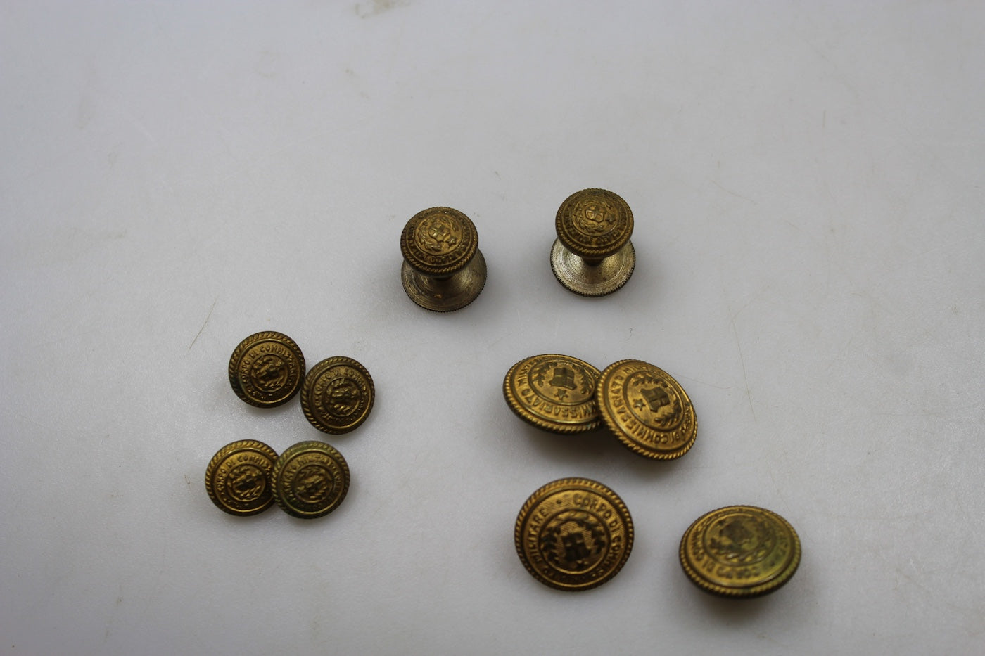 Set bottoni giubba 34 Ufficiale Commissariato Militare REI WW 2