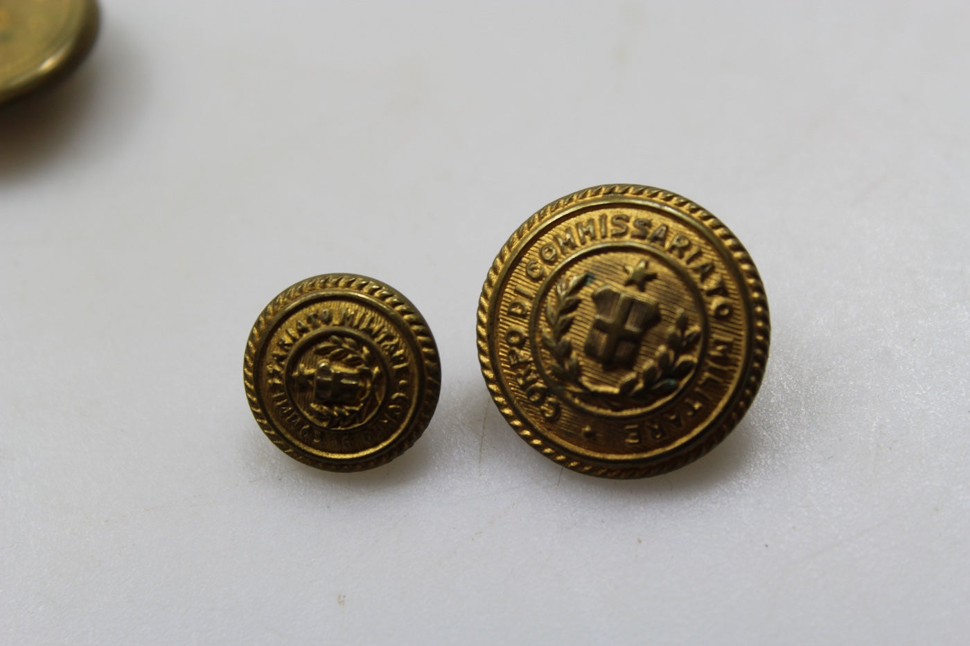 Set bottoni giubba 34 Ufficiale Commissariato Militare REI WW 2