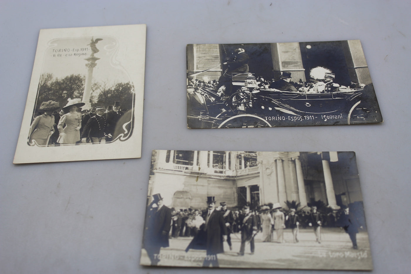 Cartoline postali Torino 1911 Re e Regina