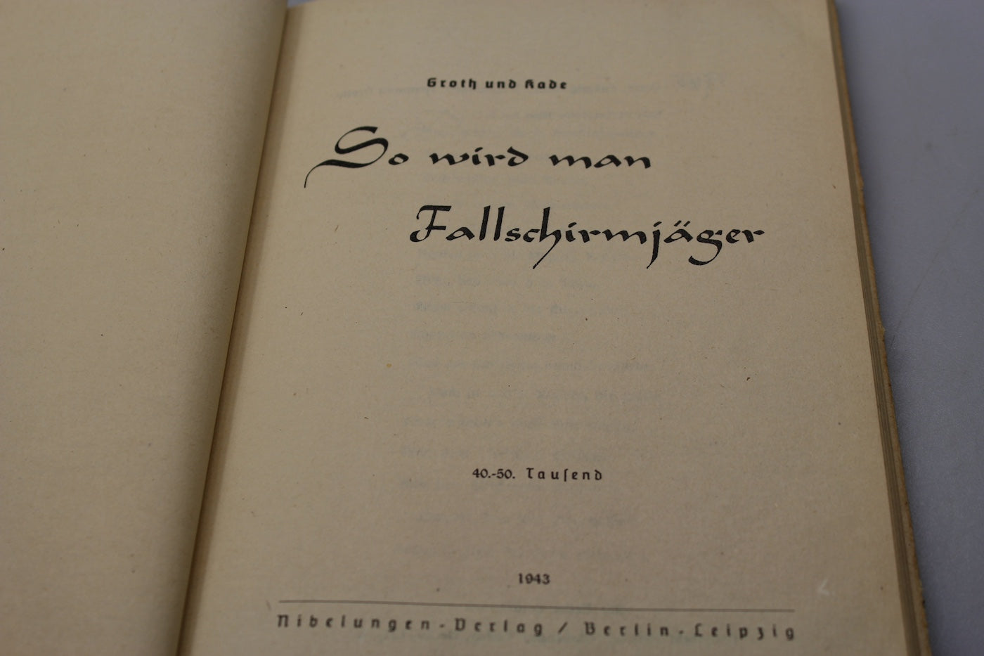 Repro "So wird mann Fallschmirjager"