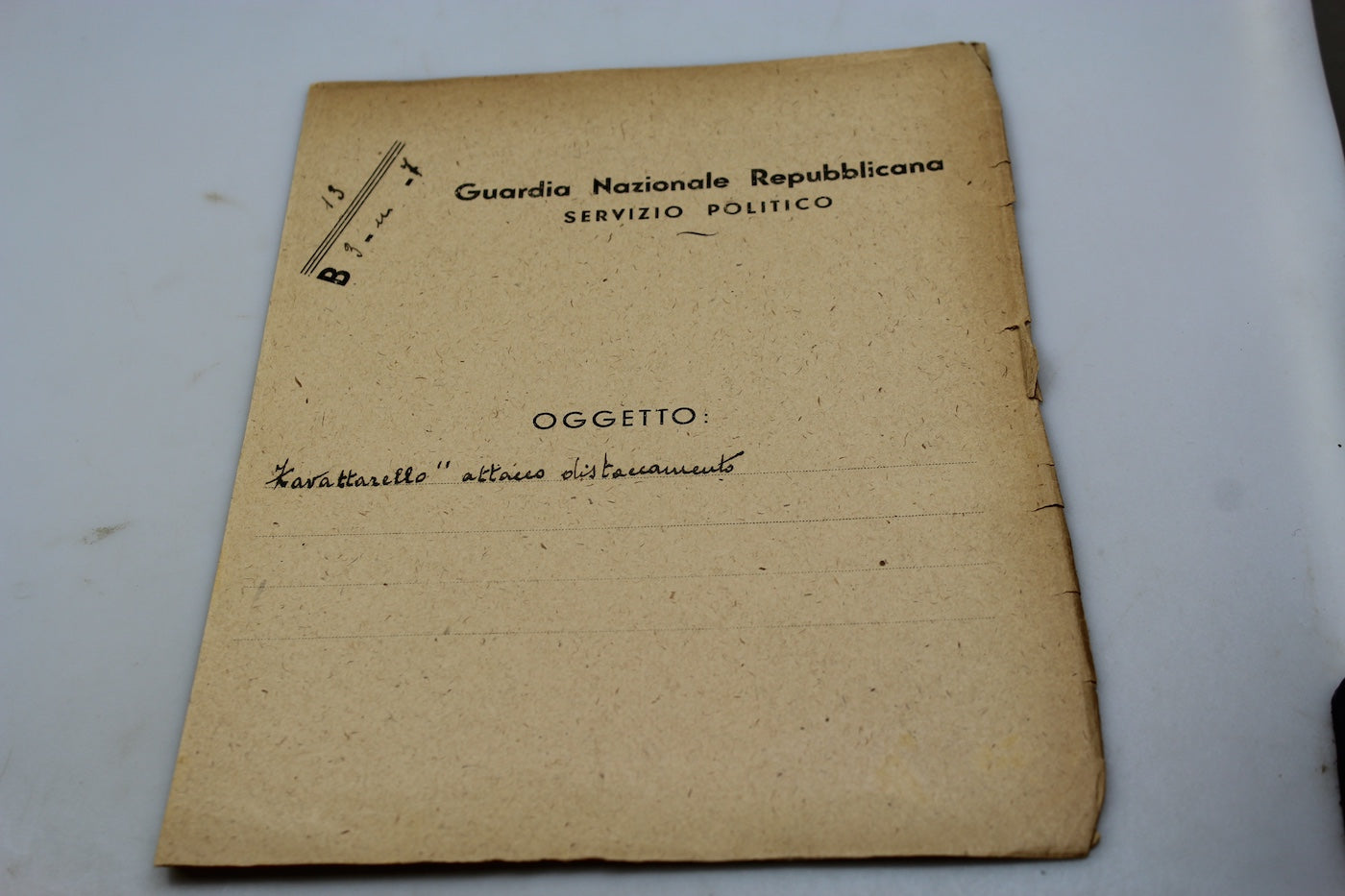 Cartella archivio GNR