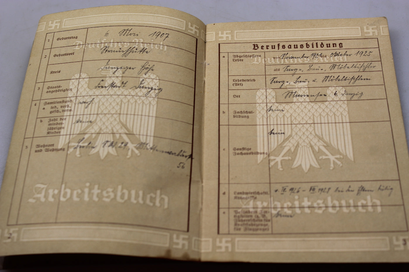 Arbeitsbuch prebellico