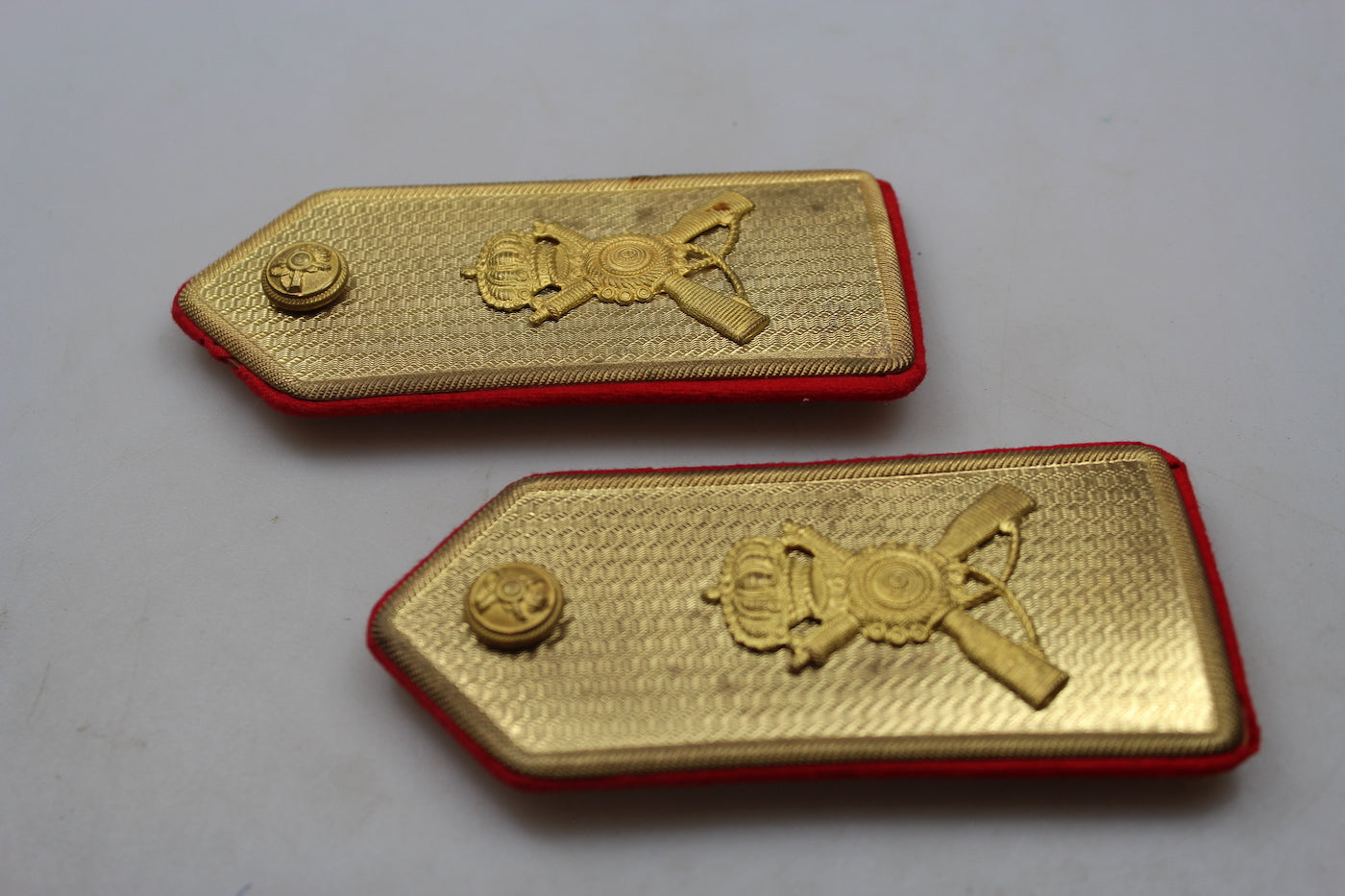 Controspalline M.34 a lastra dorata WW2